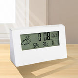 Digital Alarm Clock Multifunctional Desk Clock Temperature Humidity Date Weather Display Office Home Decor Glow in the Dark Style