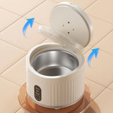 Ultrasonic Retainer Cleaner Rechargeable 3 Modes for Dentures Jewelry White