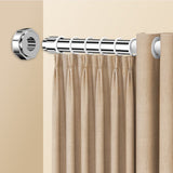 Adjustable Tension Rod Extendable Rack Shower Wind Curtain Closet Pole Silver