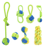 7Pcs Dog Rope Chew Toys – Durable Knot Balls for Puppies Training and Teething