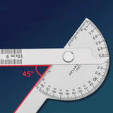 0-180 Degree Stainless Steel Protractor Angle Finder Arm Measuring Gauge Ruler Style 2