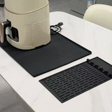 Silicone Heat Resistant Mat for Countertop Air Fryer & Microwave Black