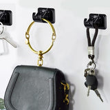 10 Pcs Self Adhesive No Drill Adjustable Curtain Rod Holder Hooks Brackets For Smooth Surface Black