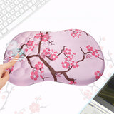 Ergonomic Computer Mouse Pad Memory Foam Wrist Rest Support for Home Office Pink Blossom