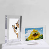 Clear Acrylic Photo Frame Double Sided with 8 Attraction Pieces