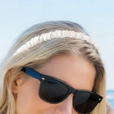 7-Piece Retro Pearl and Ribbon Hair Headband Set for Women Brown Set