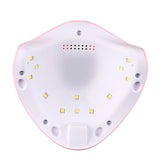 36W UV LED Nail Lamp with 3 Timer Settings for Home Use Pink