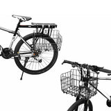 Bicycle Basket Front & Rear Hanging Storage Rack for Mountain Bike Black