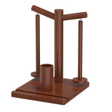 Wooden Yarn Holder for Fiber Crafts with Phone Stand