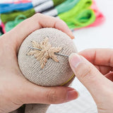 Mini Wood Knitting Loom Darning Mushroom with 50 Color Thread Kit