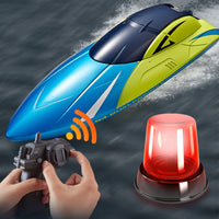 2.4GHz RC Speed Boat Toy – Remote Control Racing Yacht for Pools & Lakes Blue