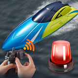 2.4GHz RC Speed Boat Toy – Remote Control Racing Yacht for Pools & Lakes Blue