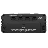Small Digital Alarm Clock with 5 Dimmers & 5 Alarm Volumes Black