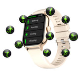 Bluetooth Smart Watch for Women Fitness Tracker Sports Watch for Android iPhone Beige