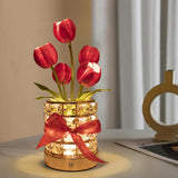 Tulip Flower Lamp 3 Color Dimming Night Light Valentine’s Day Gift Red