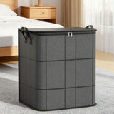 3 PCS 180L Foldable Clothes Storage Bags with Handles 50x50x70cm