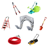 4Pcs Tool Hanger Hooks with Screws Wall Mounted Garage Hooks Tool Organizer for Home Garden
