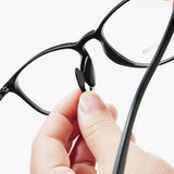 12 Pairs of Adhesive Silicone Nose Pads for Glasses Non-Slip Replacement Nose Pads for Plastic Metal Frames Black