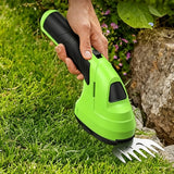 2 in 1 Green Cordless Garden Trimmer for Grass Edging and Pruning