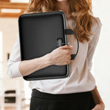 Fire-Resistant Hard Case File Organizer with Lock and Multi-Pocket Accordion Folder