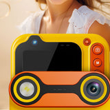 Dual-Lens Kids Underwater 10X Zoom Digital Camera Waterproof Action Camera with 32GB TF Card Yellow