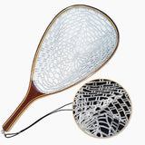 60CM Fly Fishing Landing Net Rubber Fish Catcher with Handle Frame Fishing Tool