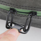 4 PCS Zinc Alloy Mini Zipper Lock Carabiners for Luggage and Backpacks Black