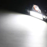 Dual Light USB Rechargeable Waterproof COB Camping Headlight with Rechargeable Battery