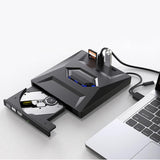 7-in-1 External CD DVD Drive USB3.0 Type-C Writer Burner Player for Laptop Windows