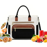 Insulated Lunch Bag Wide Opening Lunch Box for Work Picnic Beach Family