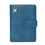 RFID Blocking Card Holder Travel Wallet for Women Men Peacock Blue