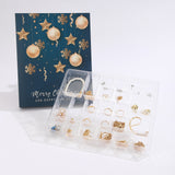 24PCS Christmas Jewelry Advent Calendar with Bracelet Necklace Rings & Earrings Style 2