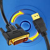 HDMI to DVI Cable Male DVI-D for HDTV PS3 PS4 Switch 360 TV