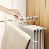 10PCS Open Ended Pants Hangers Non Slip Heavy Duty Metal Hangers for Closet Cream White