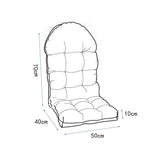 Patio Adirondack Chair Cushion High Back Rocking Chair Seat Pad with Ties Black