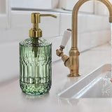 450ml Glass Soap Dispenser for Dish Soap Dispenser Bathroom Green