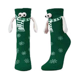 3 Pairs of Christmas Hands Holding Socks with Magnetic Hands for Couples Bestie Style 3