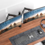 Double Arm Desk Mount Bracket Dual Monitor Stand for 13-27Inch Monitors