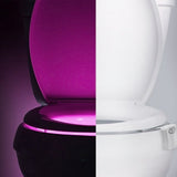 LED Motion-Activated Toilet Night Light with Seat Sensor for Bathroom Use Style 1