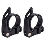 2PCS Bicycle Seat Clamp Alloy Quick Release Road Post MTB Bike Saddle Black