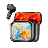Wireless Bluetooth 5.4 AI Translation Earbuds with LCD Touchscreen 150-Language Real-Time Translation Orange