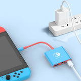 3-in-1 Switch Docking Station 4K HDMI Dock USB-C Hub with USB 3.0 Port for Switch OLED MacBook iPad Blue
