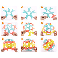 138Pcs DIY Colorful Blocks Set Soft Building Blocks Kits Kids Educational Toys