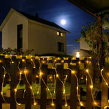 Solar Rope Lights 12m 100 LED with 8 Modes for Parties and Weddings Warm White