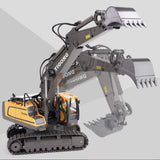 2.4GHz Remote Control Excavator RC Construction Car Toy with Light and Music Yellow