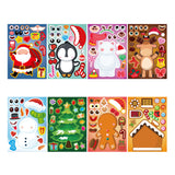 16Pcs Kids Christmas Stickers – DIY Stocking Stuffers Crafts and Christmas Decorations