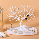 2Pcs Deer Tree Jewelry Display Organizer Necklace Earring Ring Stand Holder Show Rack