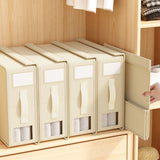 Set of 2 Foldable Bed Sheet Organizer with Transparent Window Stackable Storage Boxes