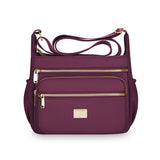 Ladies Crossbody Bag Shoulder Messenger Bag with Multiple Pockets Purple