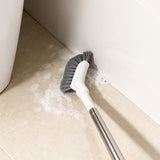 2PCS Telescopic L-Shaped Crevice Cleaning Brush for Window Toilet and Floor Gaps